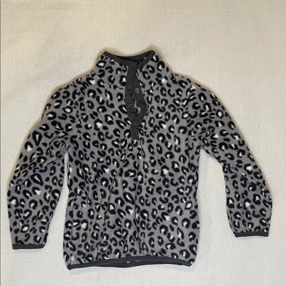 Pulse Black and Gray Leopard Toddler Pullover